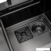 Кухонная мойка ARFEKA ECO AR 750*450 Black PVD Nano, фото 2