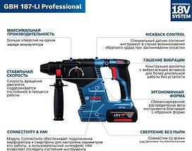 Перфоратор Bosch GBH 187-LI Professional 0611923022 (с 1-им АКБ, кейс), фото 2