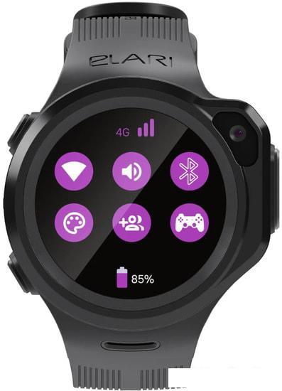Умные часы Elari KidPhone 4GR (черный) - фото 1 - id-p224517342