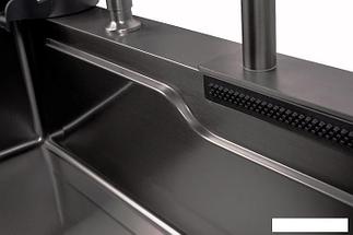 Кухонная мойка ARFEKA AF 750*460 Black PVD Nano, фото 3