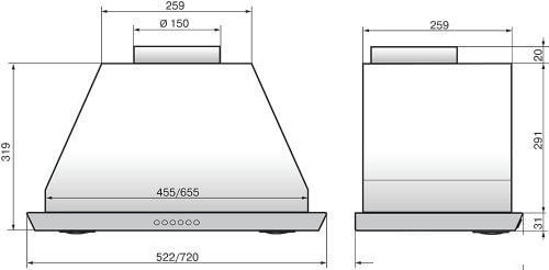 Кухонная вытяжка Elikor Врезной блок 52Н-1000-Э4Д, фото 2