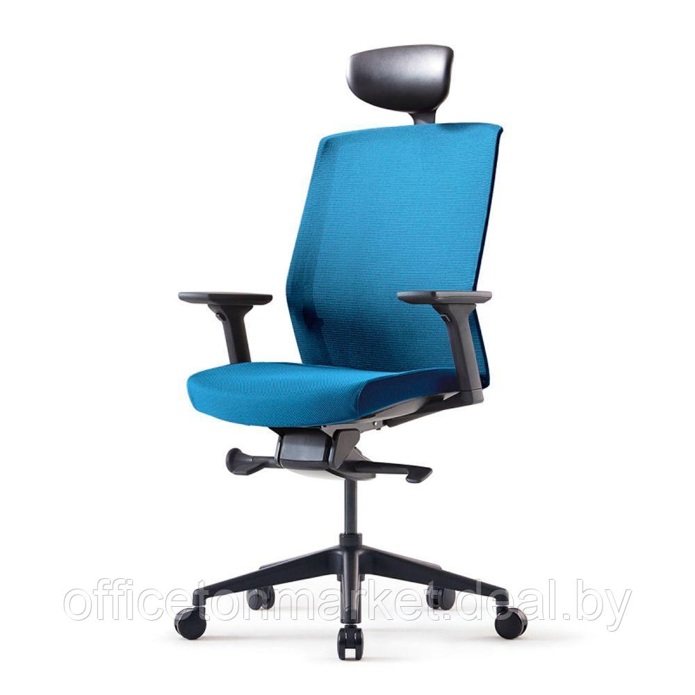 Кресло для руководителя BESTUHL "J1", сетка, ткань, пластик, синий - фото 1 - id-p222985400