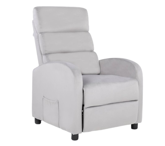 Кресло массажное Calviano 2165 серый велюр - фото 7 - id-p224534435