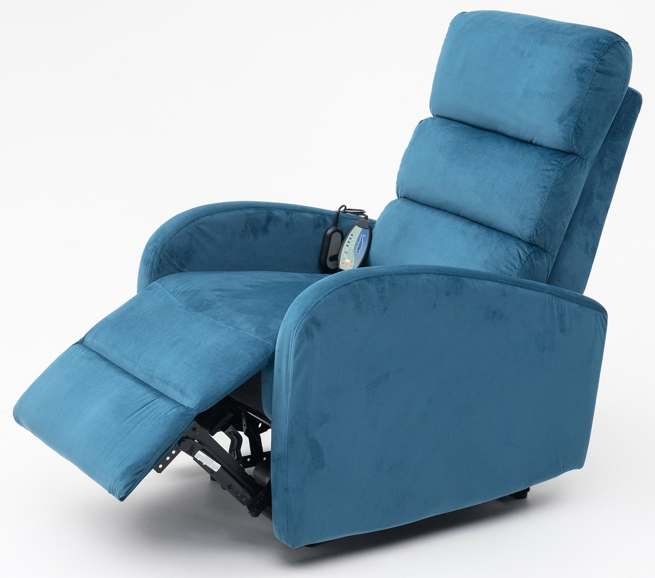 Кресло массажное Calviano 2165 синий велюр - фото 3 - id-p224534444