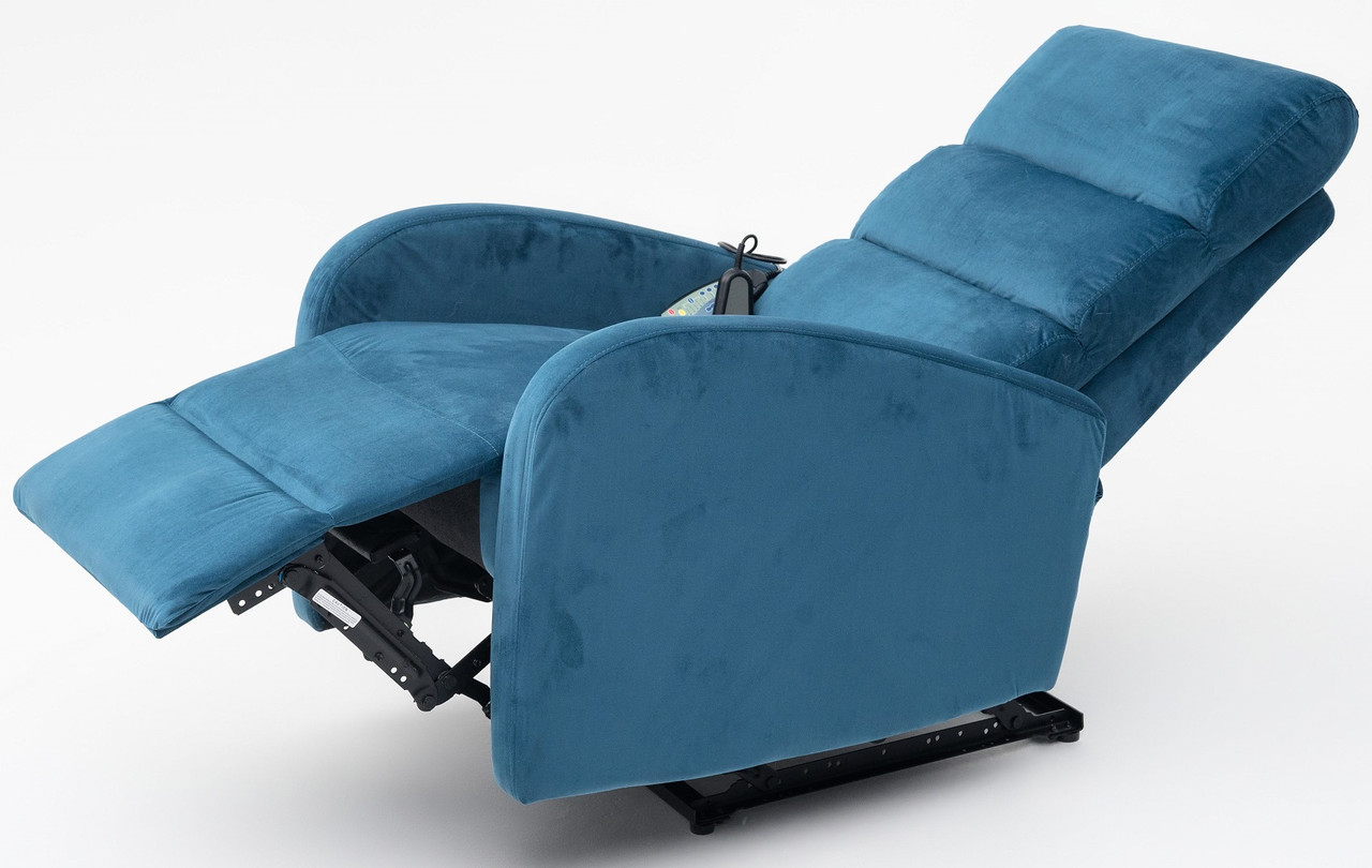 Кресло массажное Calviano 2165 синий велюр - фото 6 - id-p224534444
