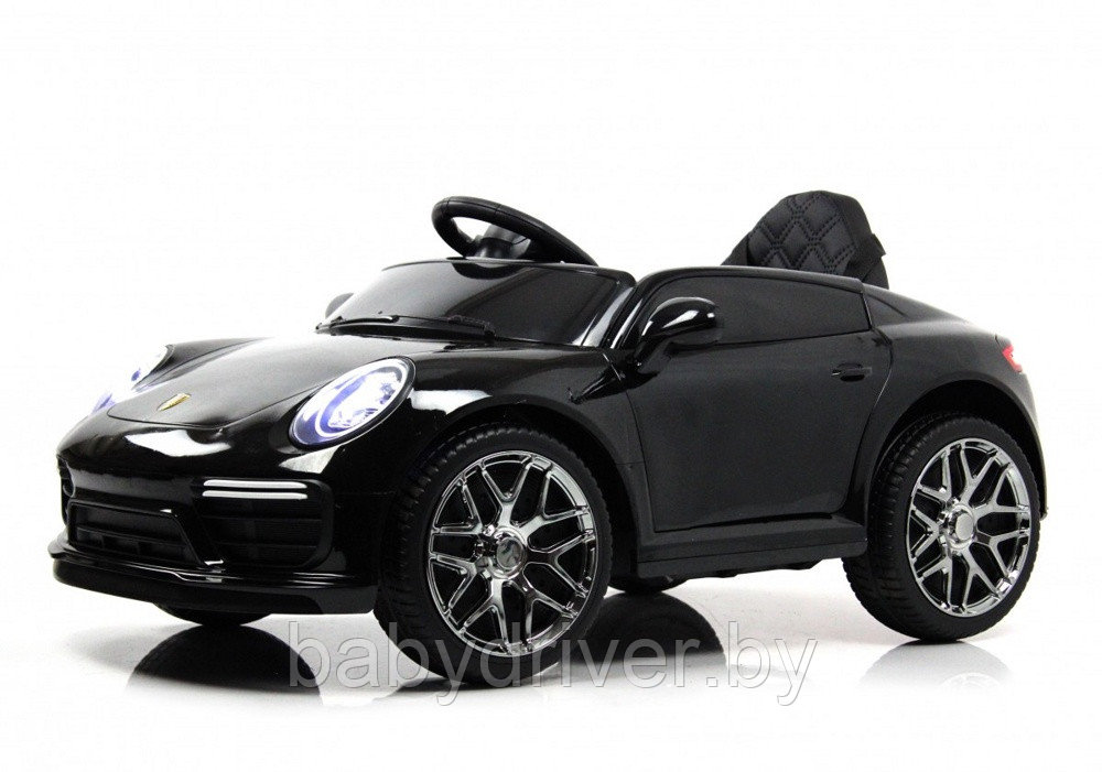 Детский электромобиль RiverToys F333FF (черный глянец) Porsche