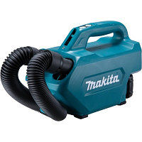 Makita CL121DWA, Аккумуляторный пылесос, 12В, 1х2Ач Li-ion (слайдер), 4 насадки, коробки