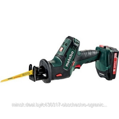 Metabo SSE 18 LTX Compact, Аккумуляторная ножовка, 18В/2х2.0Li-ion, кейс, 602266500 - фото 1 - id-p224534846