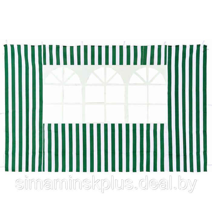 Стенка зеленая с окном для садового тента-шатра №4110 - фото 1 - id-p224535490