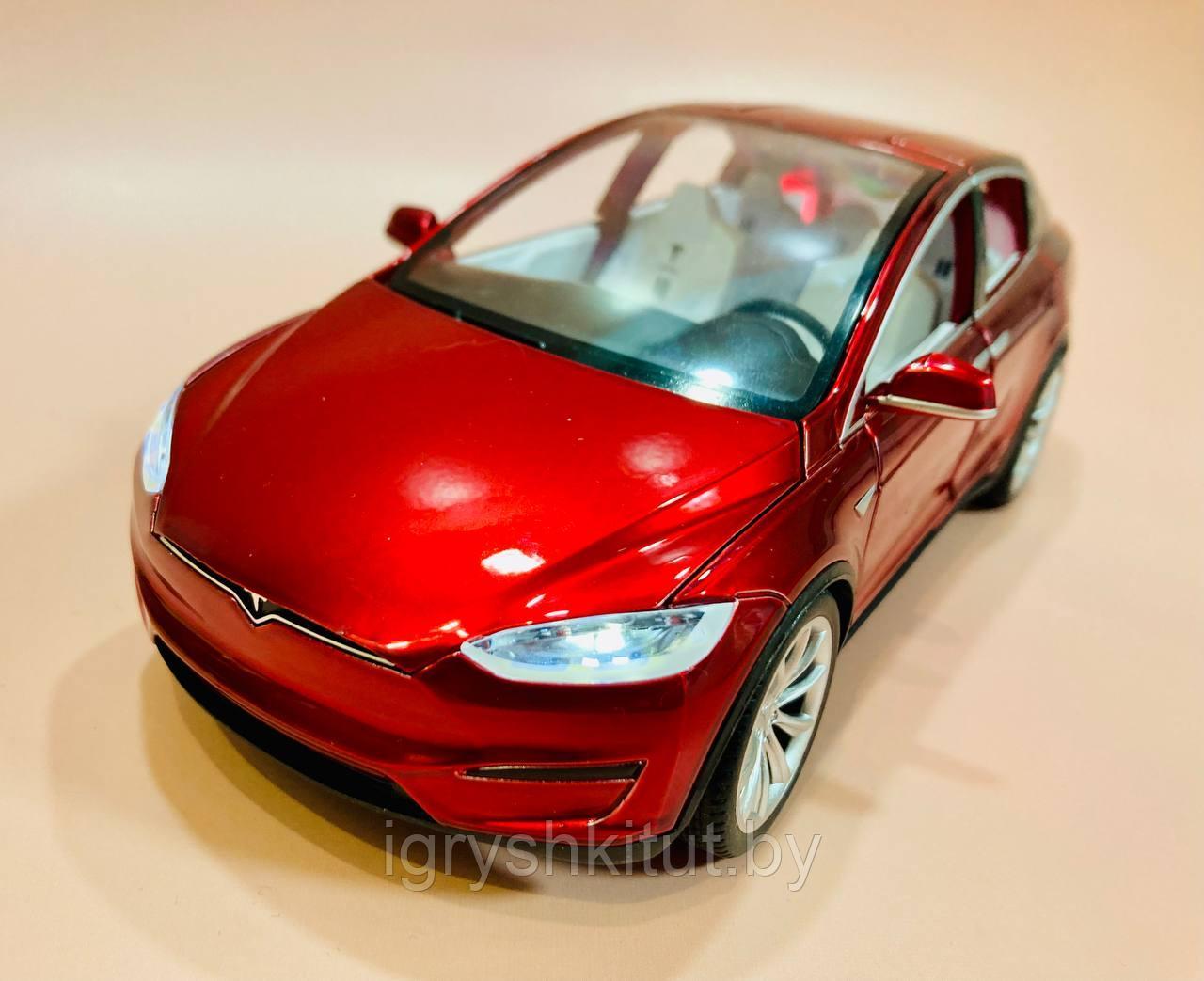 Машинка металлическая Тесла Tesla X, свет, звук - фото 1 - id-p224535639