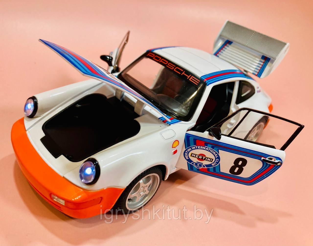 Спортивная металлическая модель автомобиля Porsche, инерция, свет, звук - фото 5 - id-p224535671
