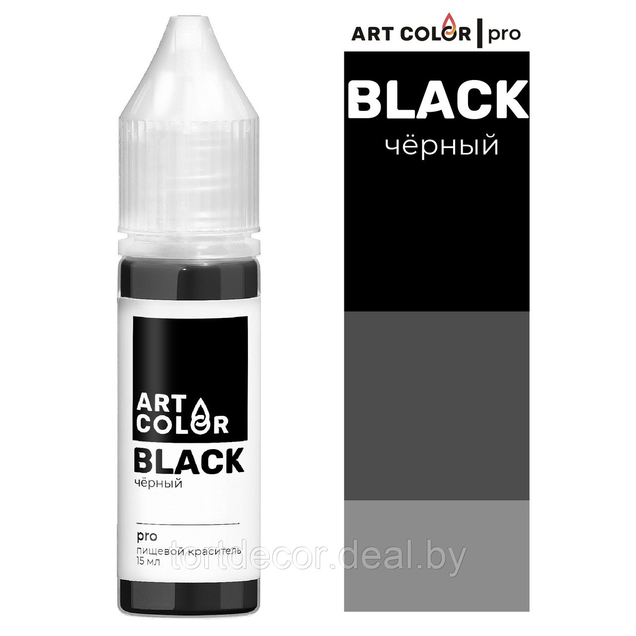 Гелевый краситель Art Color Черный 15 мл - фото 1 - id-p224536299