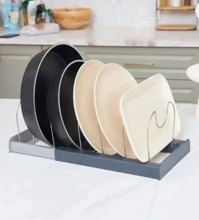 Телескопическая раздвижная сушилка - подставка для посуды Cookware Organiser / Кухонный держатель - органайзер - фото 9 - id-p224536599