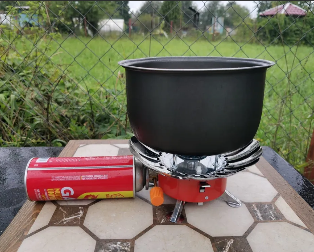 Портативная туристическая ветрозащитная газовая плита горелка Windproof camping stove ZT-203 - фото 7 - id-p224536680