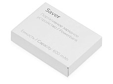 Портативное зарядное устройство-брелок Saver, 600 mAh, белый, фото 3