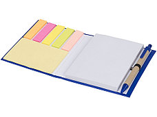 Цветной комбинированный блокнот с ручкой, синий, фото 2