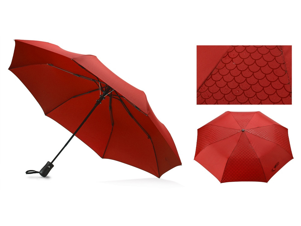 Зонт-полуавтомат складной Marvy с проявляющимся рисунком, красный - фото 1 - id-p224537285