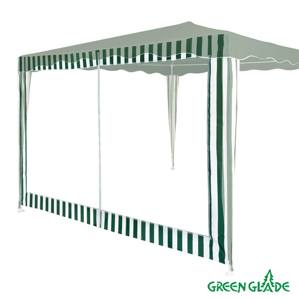Стенка для шатра Green Glade 4130 (зеленая) с москитной сеткой - фото 4 - id-p224539400