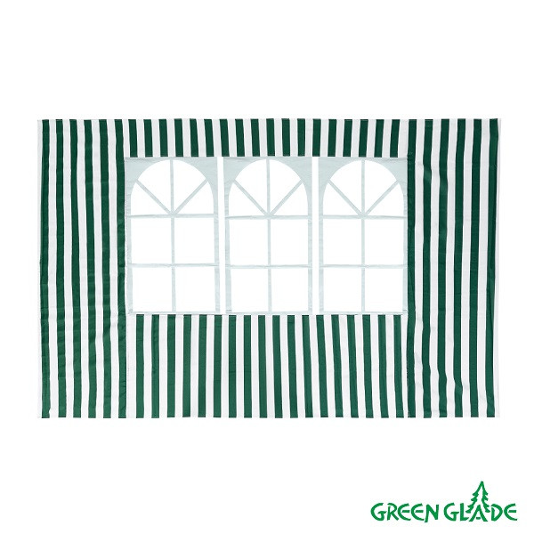 Стенка для шатра Green Glade 4110 (зеленая) с окном - фото 1 - id-p224539402