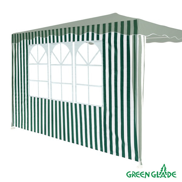Стенка для шатра Green Glade 4110 (зеленая) с окном - фото 2 - id-p224539402