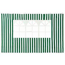 Стенка зеленая с окном для садового тента-шатра №4110