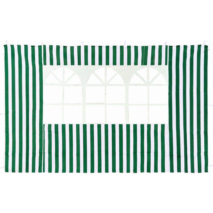 Стенка зеленая с окном для садового тента-шатра №4110 - фото 1 - id-p224540581