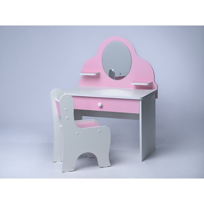 Набор детской мебели «Туалетный столик и стул Sitstep», цвет розовый - фото 1 - id-p224540692