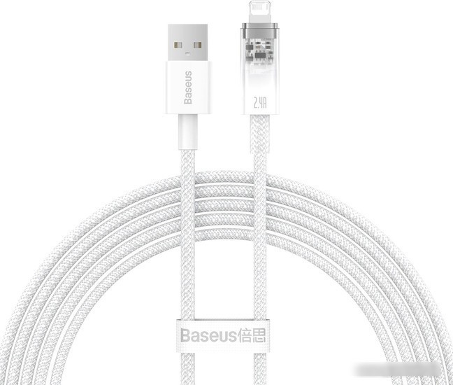Кабель Baseus Explorer Series Fast Charging Cable with Smart Temperature Control 2.4A USB Type-A - Lightning - фото 1 - id-p218466552