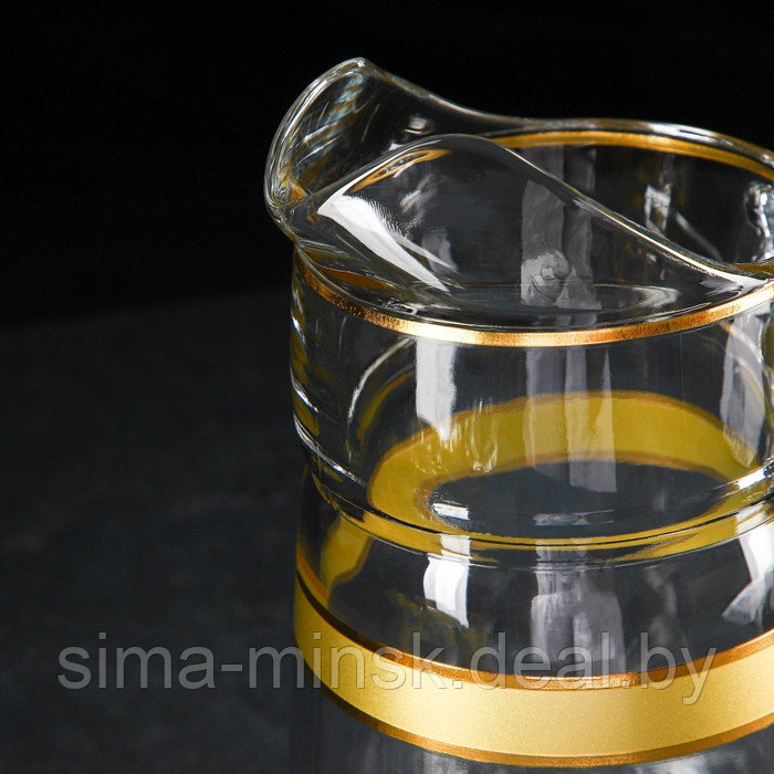 Набор питьевой с золотой каймой «Ампир», 7 предметов: кувшин 1,34 л, стаканы 250 мл, 6 шт - фото 3 - id-p224541322