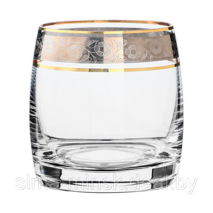 Набор стаканов для виски, декор «Панто платина, отводка золото», 230 мл x 6 шт. - фото 1 - id-p224541343