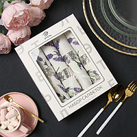 Набор салфеток с декорат. кольцами Этель Lavender 40х40 см - 4 шт, 100% хл, саржа
