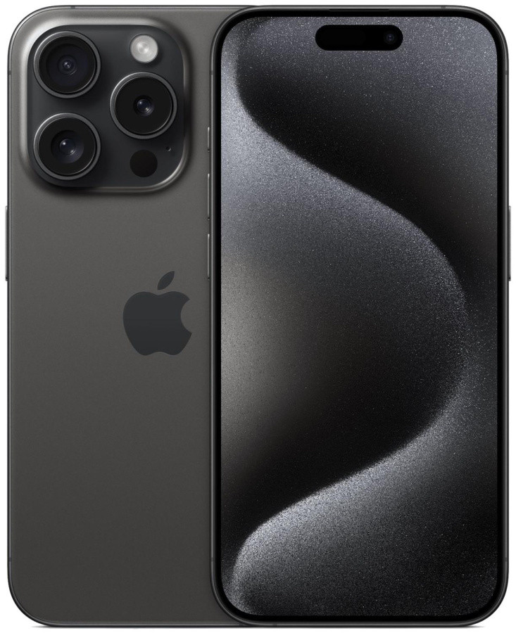Смартфон Apple A3104 iPhone 15 Pro 128Gb черный титан моноблок 3G 4G 2Sim 6.1" 1179x2556 iOS 17 48Mpix 802.11 - фото 1 - id-p224541883