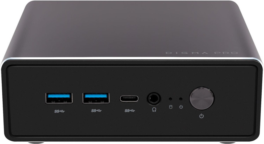 Неттоп Digma Pro Minimax U1 i3 1215U (1.2) 8Gb SSD256Gb UHDG noOS GbitEth WiFi BT 60W темно-серый/черный