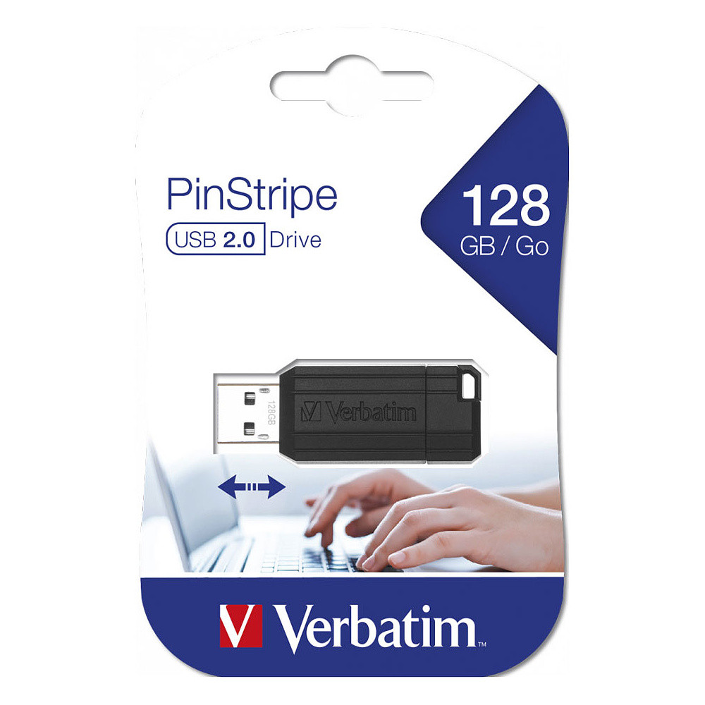 Карта памяти USB Flash "PinStripe", 128 Гб, usb 2.0, черный - фото 3 - id-p224542196