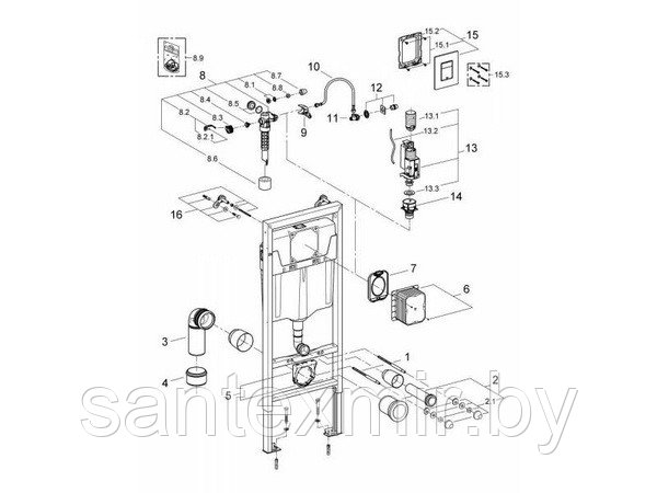 Инсталляция для унитаза Grohe Rapid SL - фото 4 - id-p224543398