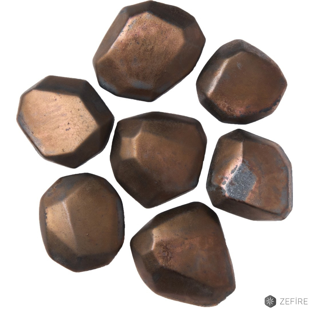 Камни кристалл - 7 шт. Медь - фото 1 - id-p224544488