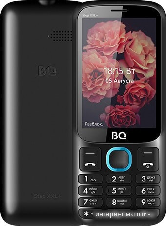 Мобильный телефон BQ-Mobile BQ-3590 Step XXL+ (черный/голубой) - фото 1 - id-p224544856