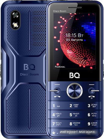 Кнопочный телефон BQ-Mobile BQ-2842 Disco Boom (синий) - фото 1 - id-p224544877
