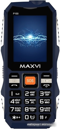 Мобильный телефон Maxvi P100 (синий) - фото 2 - id-p224544894
