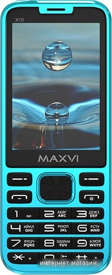 Мобильный телефон Maxvi X10 (голубой) - фото 3 - id-p224544900
