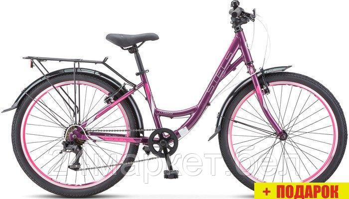 Велосипед Stels Miss 4300 V 24 V010 2023 (фиолетовый/розовый) - фото 1 - id-p224545460