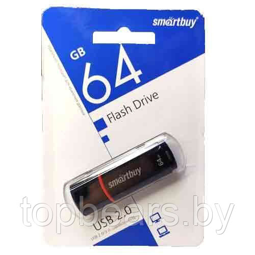 Usb flash накопитель 64 GB Smartbuy Crown Black - фото 1 - id-p224546346