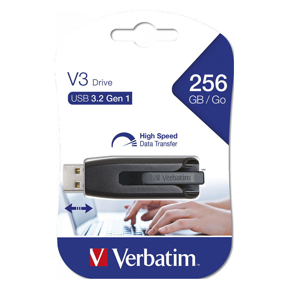 Карта памяти USB Flash "V3 Store 'N' Go", 256 Гб, usb 3.2, черный, серый