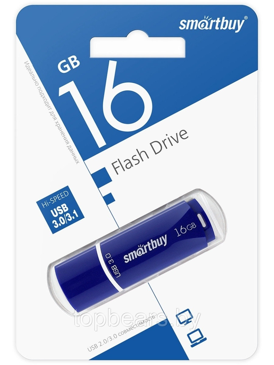 Usb flash накопитель 16 GB Smartbuy Crown Black - фото 1 - id-p224546543