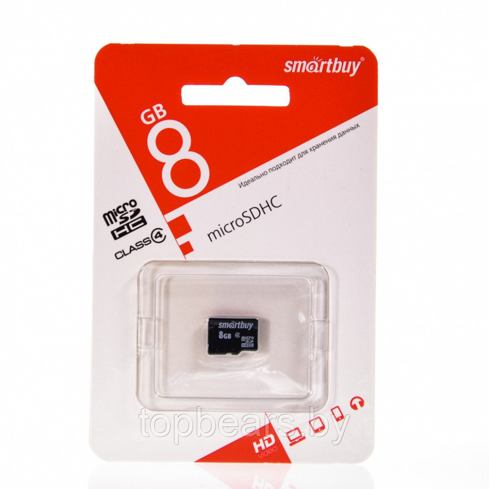 Карта памяти Smartbuy micro SDXC 8GB Class 10 UHS-1 SB8GBS - фото 1 - id-p224547634