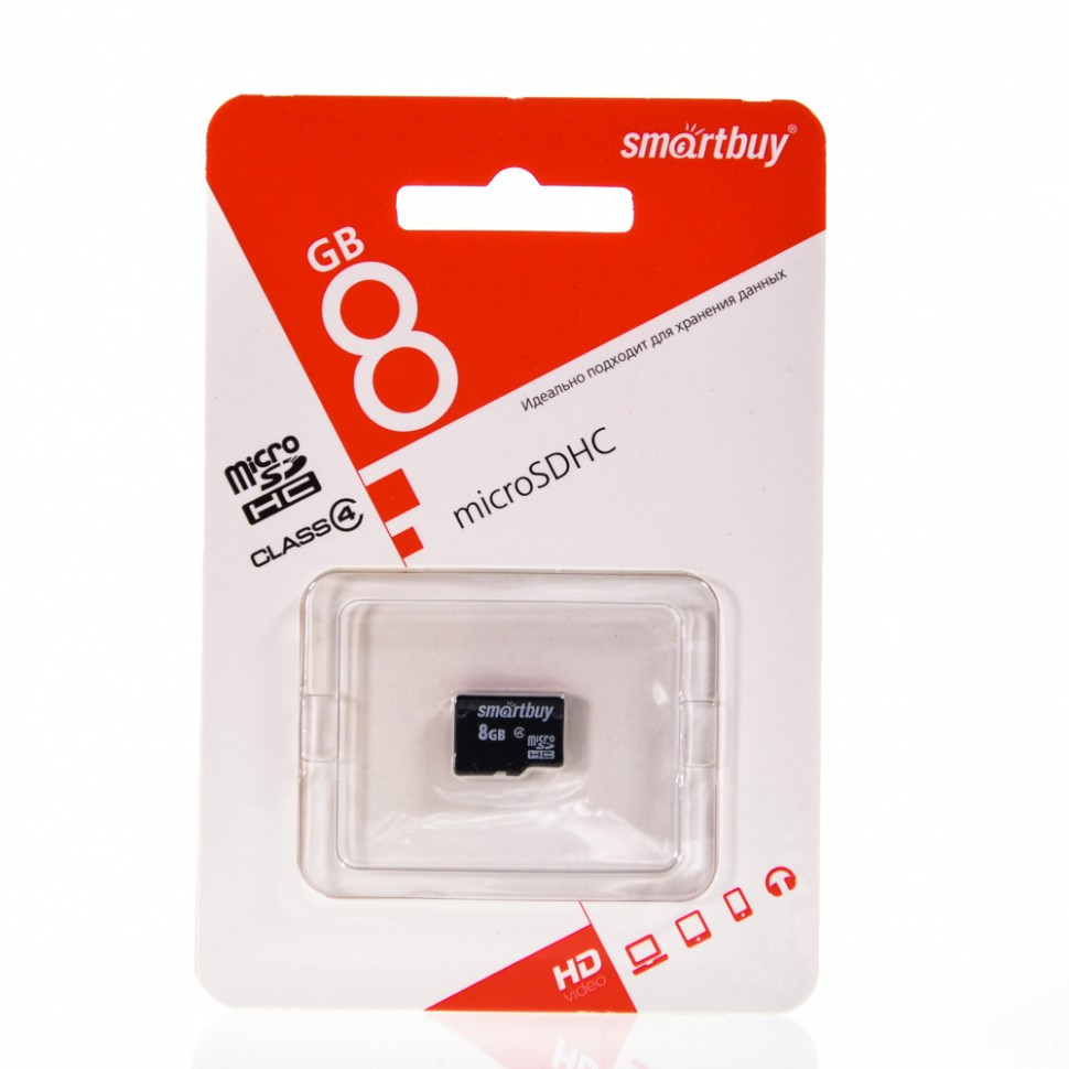 Карта памяти Smartbuy micro SDXC 8GB Class 10 UHS-1 SB8GBS - фото 1 - id-p224547634