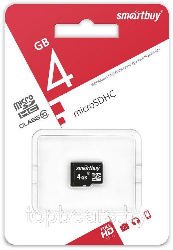 Карта памяти Smartbuy micro SDXC 4GB Class 10 UHS-1 SB4GBS - фото 1 - id-p224547660
