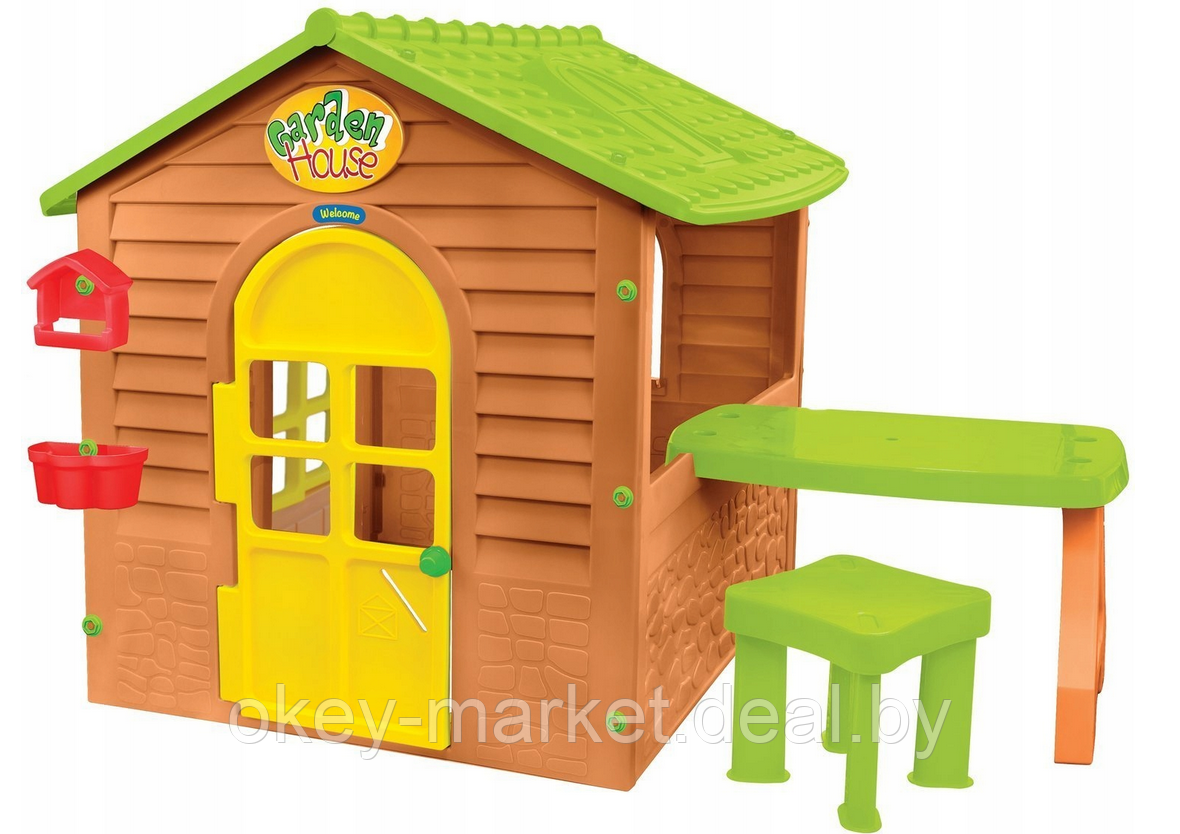 Детский игровой домик Mochtoys 12240 со столиком и стульчиком - фото 7 - id-p153042969