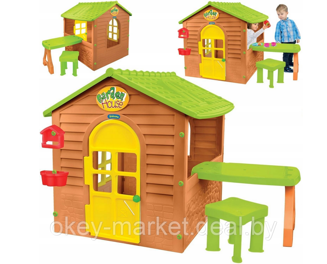 Детский игровой домик Mochtoys 12240 со столиком и стульчиком - фото 10 - id-p153042969