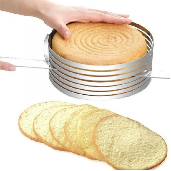 Форма для выпечки коржей (для торта) кольцо раздвижное с прорезями 16-20 см - фото 1 - id-p224548054